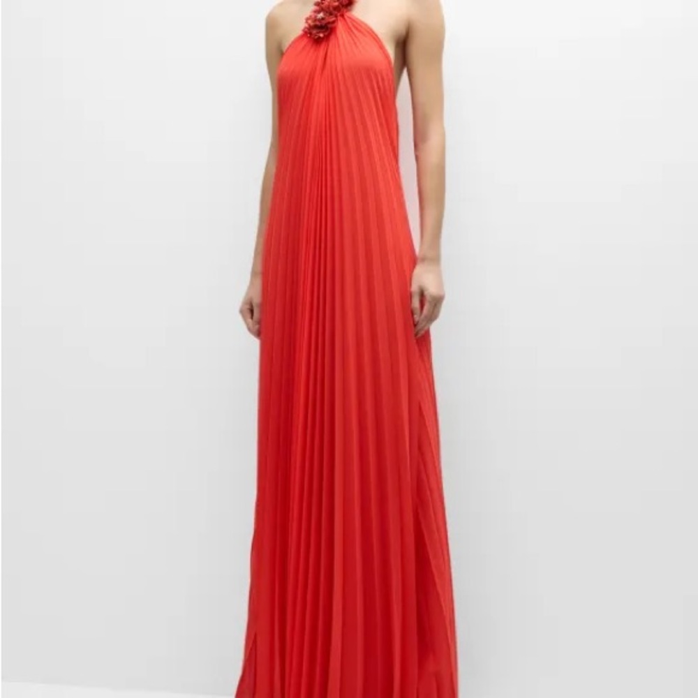 Emanuel Ungaro Strapless Red Maxi Dress